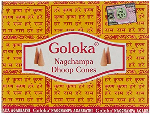 Goloka Nag Champa Raeucherkegel Grosspackung 12 x 10 Kegel