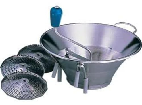 Bron Mandolin J166 Tellier Moulin supplied with 3 different Sieves, Stainless Steel, 310 mm
