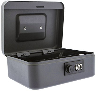 Burg Wachter 8 Money 5020 Combination Lock Cash Box - Black