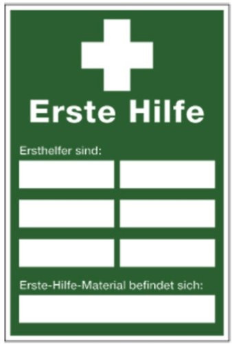 LEMAX® Aushang, Erste Hilfe - Ersthelfer Kunststoff 200x300mm
