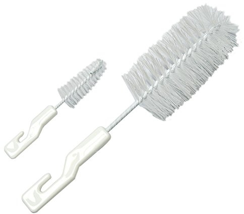 Sure Baby Childrens Bottle & Teat Cleaning Bristle Brush Set - 2 Brushes 1 x Large + 1 x Small