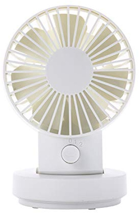 Ventilateur USB Portable Mini Table Ventilateur De Bureau Rotatif Tête De Secouage Rotative Ventilateur De Bureau Personnel 3 Vitesse pour Home Office,White