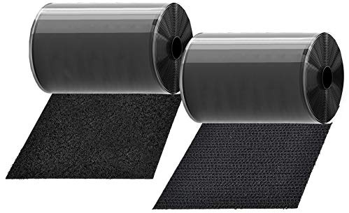 TEUVO Klettband für Hölzern Stockwerk, Klettverschluss Selbstklebend für Teppich, 11cm Breit und 1m Lang