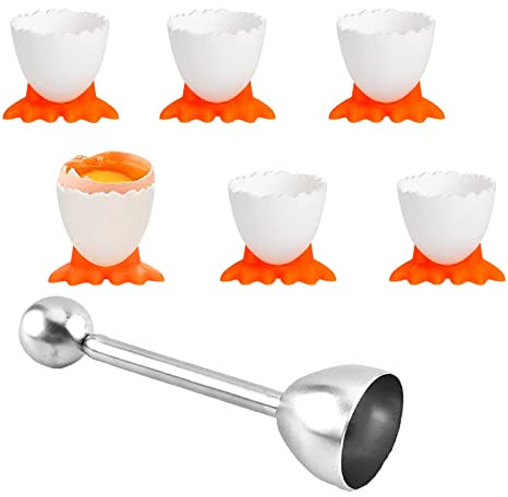 Abridor de Huevos Separador de cáscara de huevo de Acero Inoxidable Huevos Soporte para cocina de huevos duros blandos