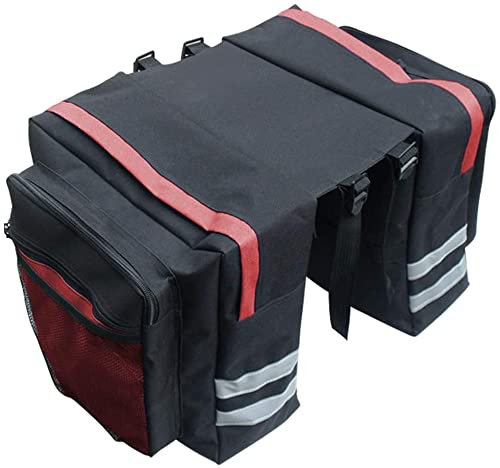 XiXiRan Fahrradtasche Gepäckträger hinten, doppelte Tasche für Fahrrad, Gepäckträger, Gepäckträger, wasserdicht, hohe Kapazität, Multifunktionstasche, Fahrradtasche für Outdoor