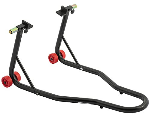 Cavalletto Alza Moto Posteriore Regolabile Solleva Nero Universale 4 Ruote