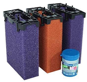 Ersatzschwamm Set + Filterstarter für Teichfilter Oase Filtomatic 3000/7000 | Komplettset für Oase Teichfilter Filtomatic 3000/7000, bestehend aus Schwamm-Set + Oase Filterstarter