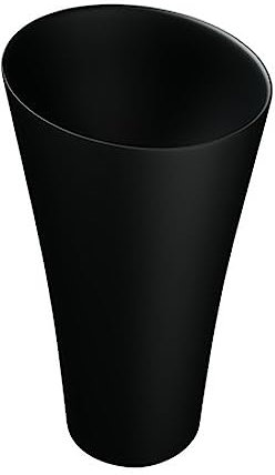 doporro freistehendes Standwaschbecken BTH: 51x51x90cm matt schwarz, Mineralguss Waschtisch Waschplatz Standsäule Colossum33