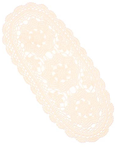 Parliky Baumwoll Tischläufer Häkel Spitze Beige 30x60cm Dekorative Tischdecke Für Hochzeit Und Buffet Rustic Tischdekoration