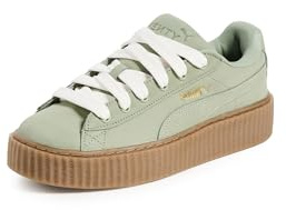 PUMA Women's x Fenty Creeper Phatty Sneakers, Green Fog/Puma Gold/Gum, 5 UK
