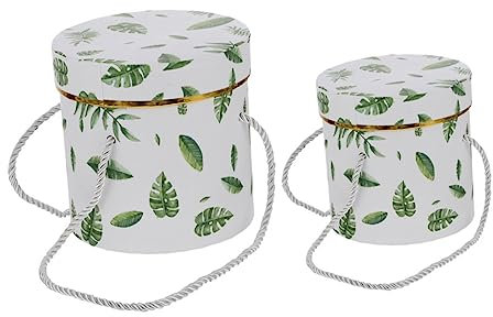 OATIPHO 2 Stücke Boxen Eimer mit Blumenumarmung Blumenkästen Hochzeitsblumen Geschenkboxen mit Deckel für Hochzeitsdekoration Geschenkboxen für Geschenkhalter tragbar