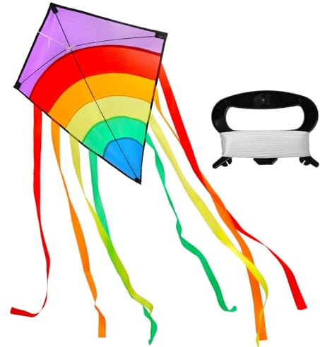 2 Einleiner-Kinderdrachen, Lenkdrachen, Stranddrachen für Kinder ab 3 Jahren, 64x158cm mit 80cm Drachenschnur, geeignet für Erwachsene und Kinder für Spiele und Outdoor-Aktivitäten