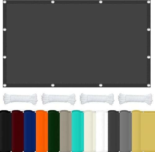 Telo di Ricambio per Ombrellone 3 x 4 m 98% Protezione UV Tenda da Giardino con Fune per Esterno Giardino Terrazza, Grigio Scuro