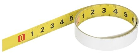 PATIKIL Adhesive Ruler 2.6ft, Steel Self-Adhesive Measuring Tape Left to Right, Workbench Ruler Adhesive Backing for Woodworking Sewing Saw Drafting Table, Yellow