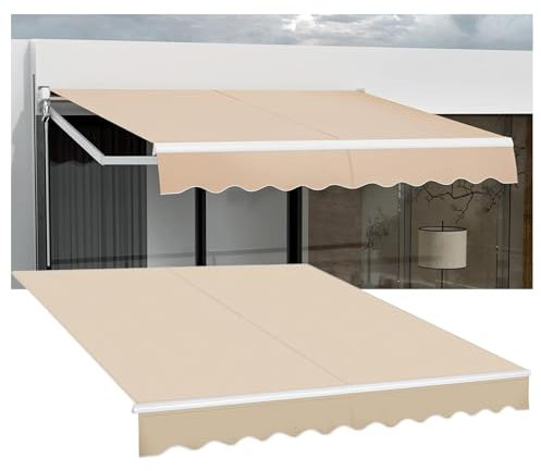 ZFUCMAYL Ersatzteile for Markisen, Einziehbare Markise for Die Terrasse, Ersatz-Abdeckung for Die Obere Markise for Die Seite Von Terrasse, Fenster, Tür Und Auto (nur Stoff)(16.4x8.2ft)