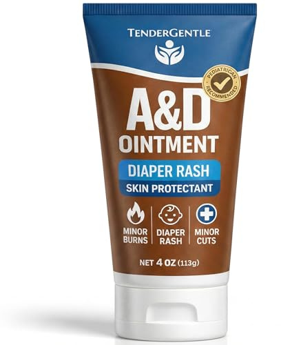 TenderGentle Vitamin A & D Ointment for Diaper Rash in Babies - 4 oz Ointment A & D for Adults, Seniors & Babies