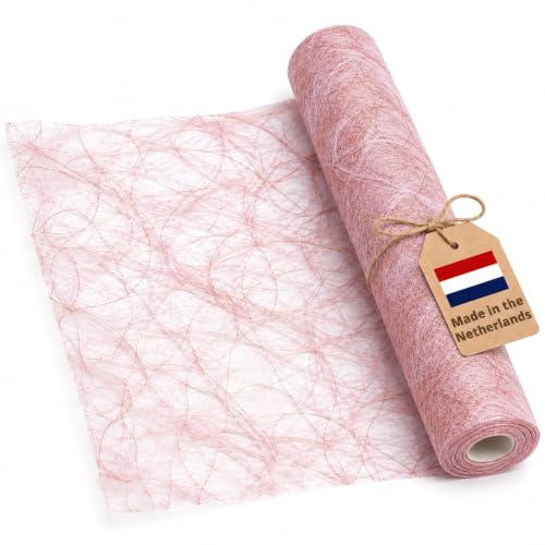 DecoHomeTextil Deco Netz Tischläufer Deluxe Rosa 30 cm x 5 Meter | Tischband Table Runner Deko Dekoration Schmücken