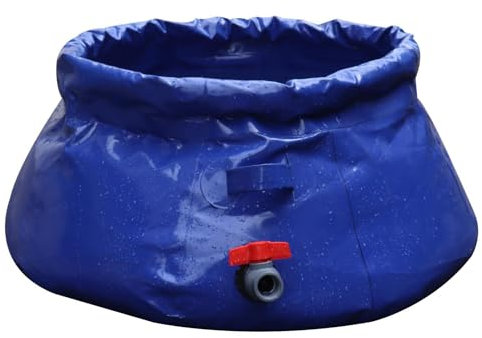 Depósito de almacenamiento de agua – Colector de agua de lluvia, barril de agua reutilizable de 500 l, almacenamiento de agua de jardín, de riego colector de lluvia con diseño de grifo,