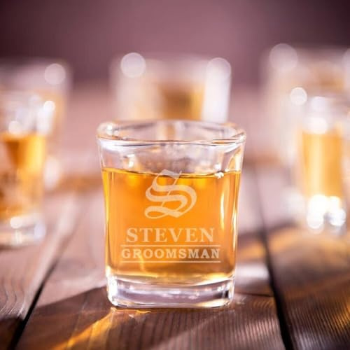 2pcs Verre À Shot Gravé Personnalisé - Verre À Whisky, Bar À Domicile, Cadeau D'anniversaire