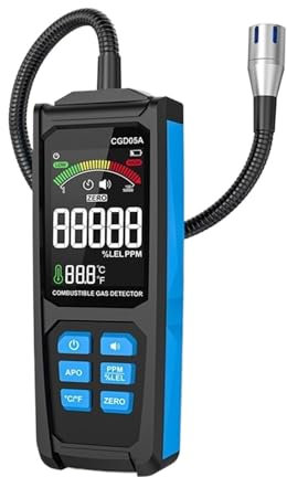 Probador de detectores de fugas de gas Detector portátil de fugas de gases combustibles Probador de fugas de gases naturales Analizador portátil de concentración de gases combustibles Con amplio rango