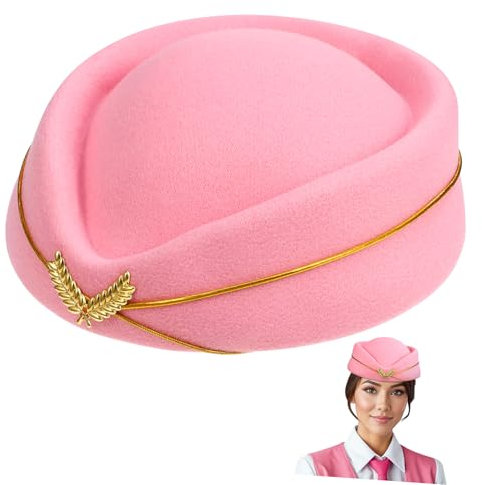 TOBBOMEY Cappello Da Hostess Leggero Ed Elegante Berretto Da Hostess Per Cosplay e Feste Cappello Con Design Ergonomico e Materiali Di Buona Qualità