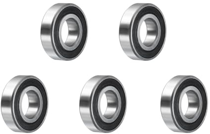 QUARKZMAN 5 Stück R12-2RS Rillenkugellager 3/4 ID x 1-5/8 OD x 7/16 Höhe P5 Miniaturlager Doppelt Metallgeschirmt Chromstahl Z3 Lager für Baumaschinen, Schwarz