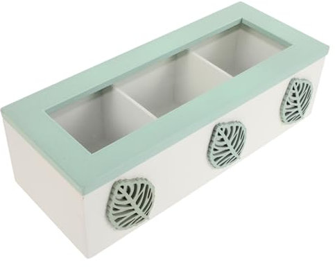 Alipis Holz Teebeutel Organizer Box Mit Transparentem Deckel Fächer Teehalter Aufbewahrungsbox Für Teebeutel Und Kaffeebeutel Platzsparend Für Küche Oder Arbeitsplatte