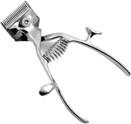 Tondeuse manuelle de barbier en acier inoxydable pour salon de coiffure classique