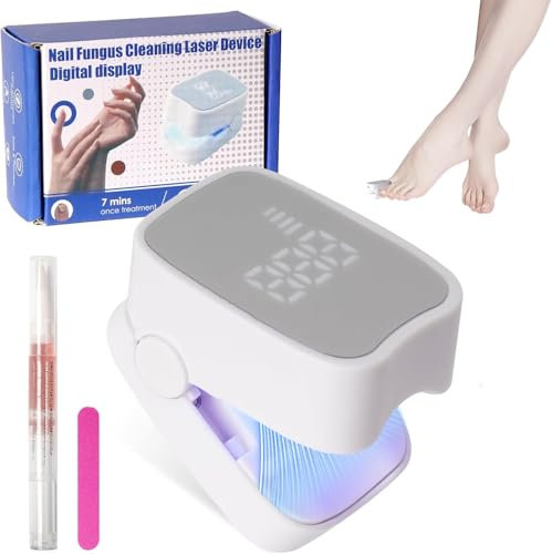 Appareil Traitement Laser Mycose Ongles, Portable Dispositif des Champignons des Ongles, Dispositif de Traitement Laser pour Mycose Ongles des Pieds Nettoyage et Réparation Ongles Traitement