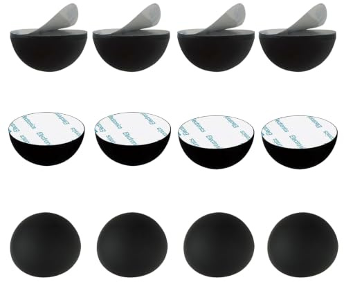 Laitejituan 12 Stück Gummifüße Selbstklebend Schwarz 30mm | Gummifüße für Lautsprecher Halbkugel Lautsprecher Spikes für HiFi Geräte, Lautsprecher, Verstärker und Plattenspieler