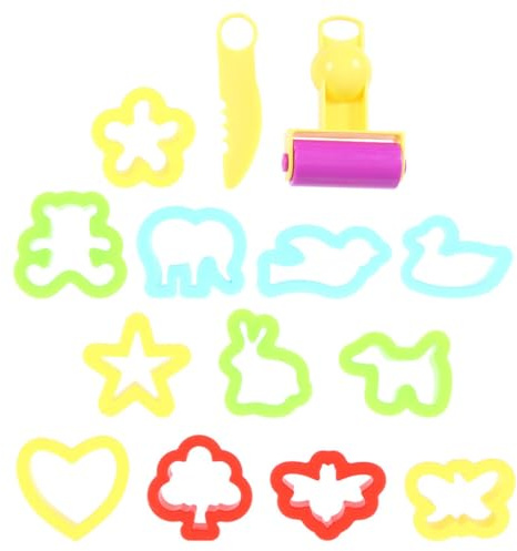 Uonlytech 28 pièces Kit de Moules pour Pâte à Modeler Outils de Modelage Plastique Colorés DIY Éducatif pour Garçon Fille Sécurisé et Facile à Nettoyer Favorise Créativité et Motricité