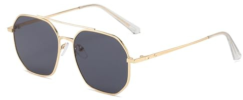 Xrbin Modische Sonnenbrille mit Metallrahmen für Kurzsichtige, leichte Brille zum Autofahren, Brille für Kurzsichtige, Herren- und Damenbrille, Fernbrille