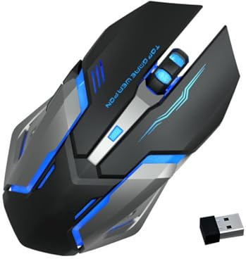 Mouse Per Computer - Mouse Da Wireless Per Laptop, Modalità Cordless | USB Bianco, Rosa, Nero | Con Controller Di Silenzioso Ergonomico Retroilluminato RGB, Da Gico USB Per Computer P