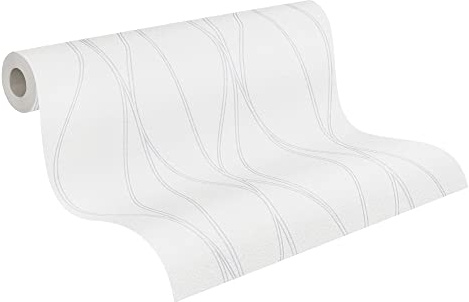 A.S. Création 245014 2450-14 Papier peint non-tissé à peindre Blanc 25 m x 1 m