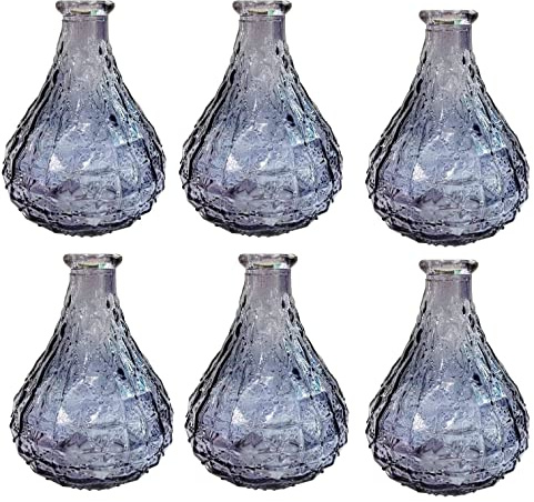 Botiquín Decorar Botella Cristal Botella Botella de Licor farmacia Cristal Vintage Cristal, vidrio, azul, 5 unidades