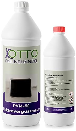 450g, 2K Polyurethan Elektro Gießharz Vergussmasse schwarz IP68 I bis 1000V Isolation I zum Vergießen von Muffen, Abzweigdosen & Platinen