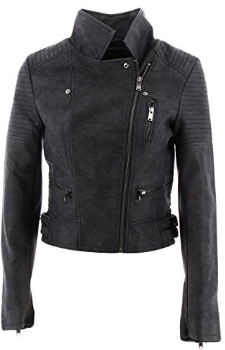 RUSHBLACK Only Chiodo in similpelle Nero 40 Donna