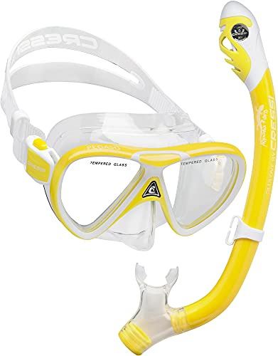 Cressi Ocean Junior Mask & Snorkel Kits, Yellow/White