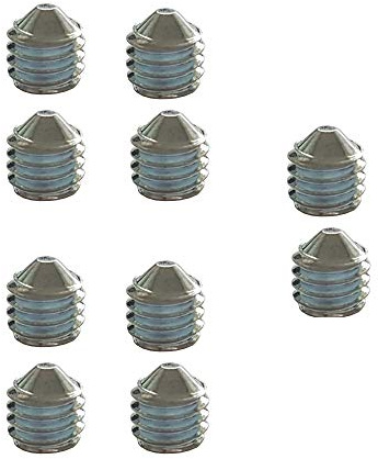 6mm Grub Screws to Fix Door Handles Spindle Silver Finish (Pack of 10)