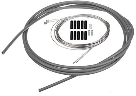DLRSET Schaltzug, Universal-3m / 9.8ft Fahrrad-Basis Brems & Shift Umwerfer Kabel Linie Draht 4mm / 5mm, Gebirgsstraßen-Fahrrad-Kabel Radfahren (Color : Grey)