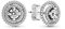 Pandora Sparkling Double Halo Stud Earrings - Sterling Silver & Cubic Zirconia Earrings - Gift for Her - No Box