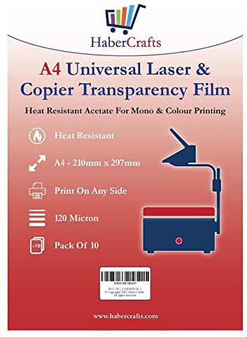 Universal-Laser-Transparenzfolie, A4, transparent, OHP-Blätter, Laserdrucker, Acetatfolie, Overhead-Projektorfolie, Nachzeichnen, Grafikdesign, Transparenzpapier, bedruckbare Blätter, schnell