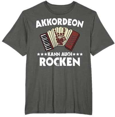 Akkordeon Rockt Handharmonika Rocker Sprüche Akkordeon T-Shirt