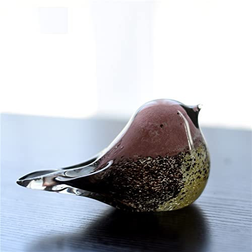TURSGYZ Handgemachte Glas-Tauben-Schwalben-Vogel-Figur mundgeblasenes Glas farbige Glasur Briefbeschwerer Geburtstagsgeschenk Tischdekoration Heimdekoration