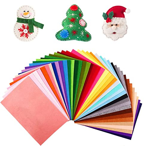 PLATEYTR Filzstoff 40 Farben Bastelfilz,bastelfilz 20 x 30cm Bunte Filzplatten Bunter Filzstoff Filz Blätter Polyester Felt Fabric DIY Handwerk Stoff Filzplattenset bunt Nähen Projekte Patchwork