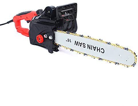 Tronçonneuse électrique - Scie à chaîne - Scie à bois - 2000 W - Puissante pour les travaux de coupe du bois
