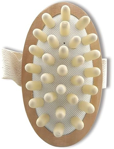 Kootinn Natürliches Holz Anti Cellulite Massagegerät Holz Handmassagegerät Körperbürste Muskel Relax Sauna Spa Kopfmassage Bürste