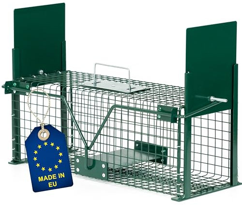 ITA Lebendfalle 5006 50x18x18 cm - Wetterfeste & Zuverlässige Falle für Ratten und Andere Nagetiere - Rattenfalle Marderfalle - Fertig Montiert, Bissschutz, Tragegriff