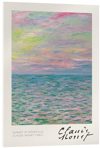 Posterlounge Sonnenuntergang bei Pourville, 1882 Acrylglasbild | 70 x 90 cm von Claude Monet Pastell Wandbilder Wanddeko