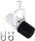 FDUCE SL40 Dynamic Microphone for Podcasting, Gaming, Live Streaming & Recording, Built-in Headphone Output, LED Mute Button, All Metal USB/XLR, Voice-Isolating Technology (White)